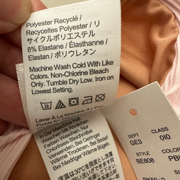 J.Crew Ribbed High-Rise Cheeky Bikini Bottom in Pale Pink Size 2X - Picture 6 of 7